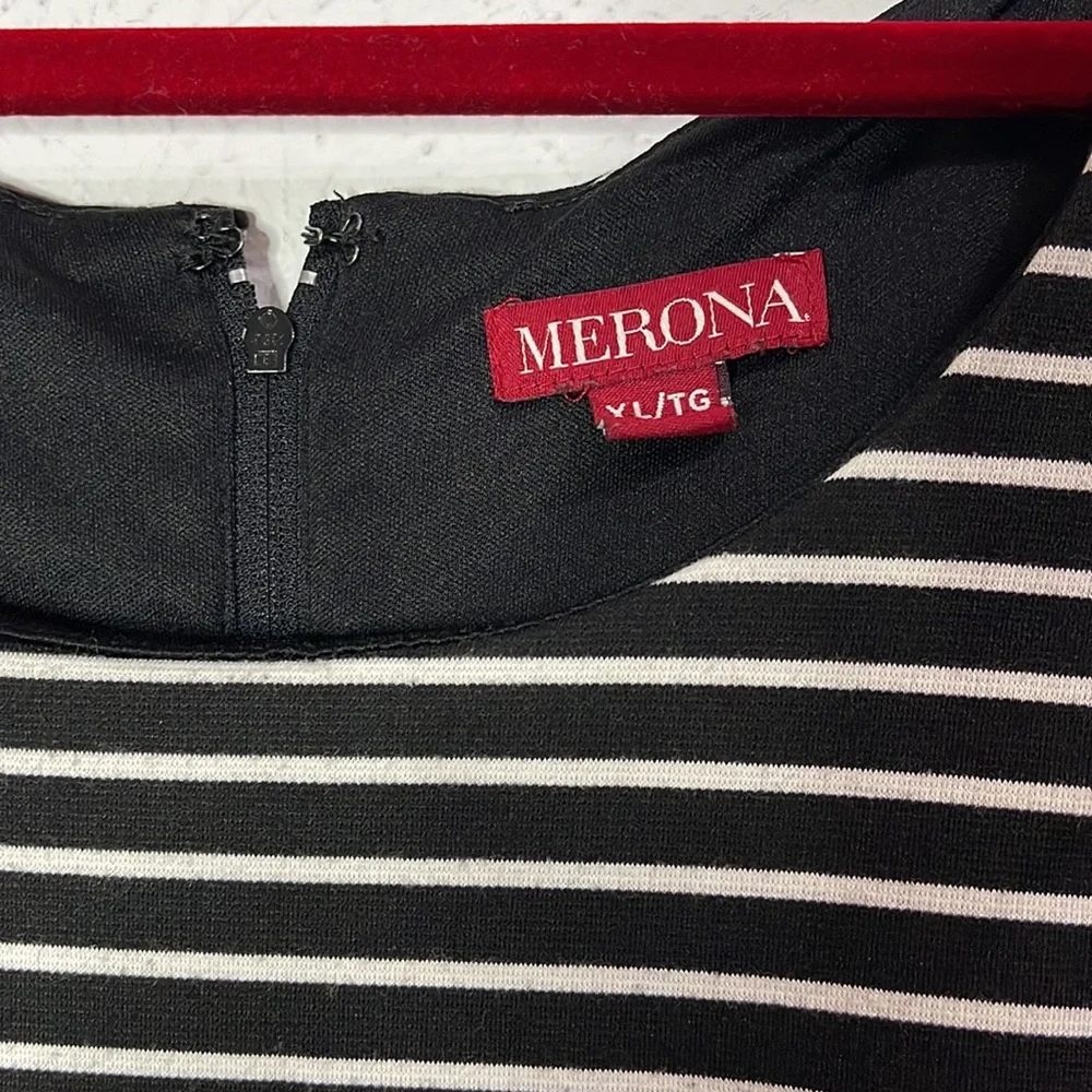 Black and white striped Merona size extra large dress sleeveless - Picture 3 of 4
